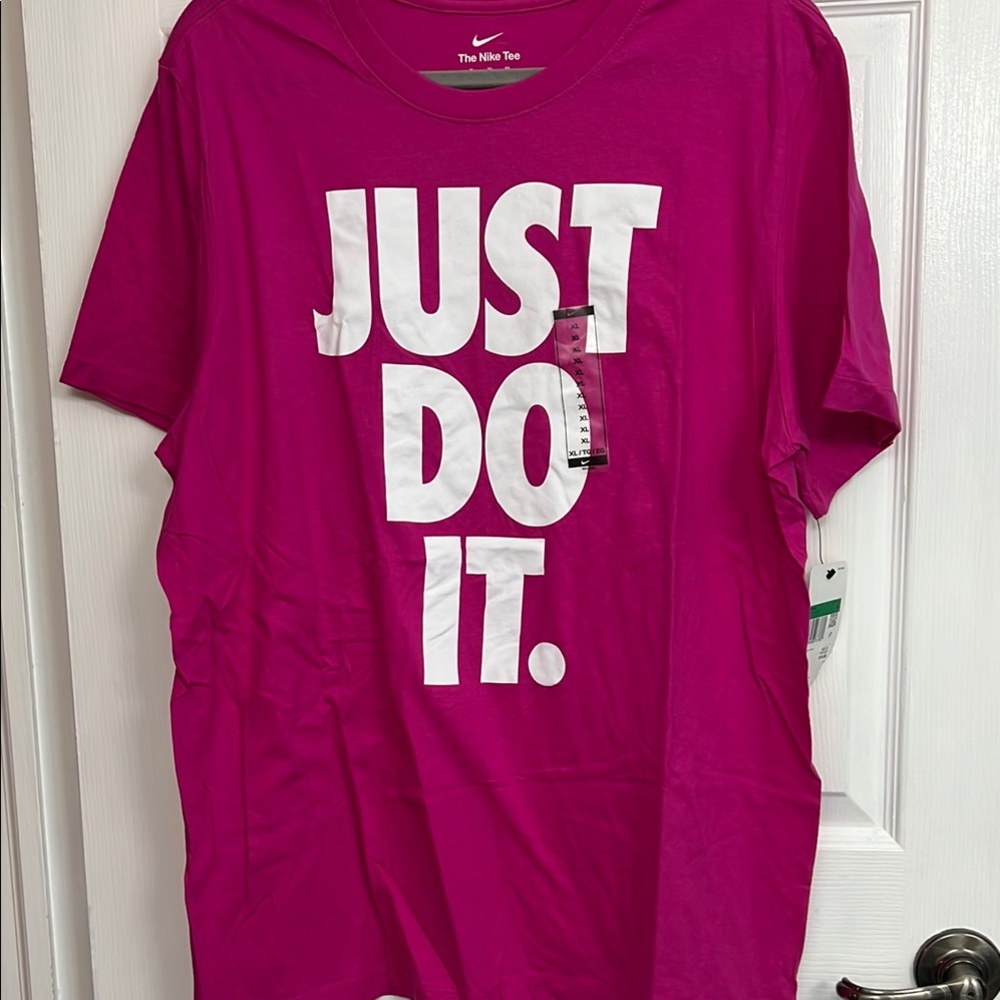 NWT- Nike Fuchsia 'Just Do It' Tee
